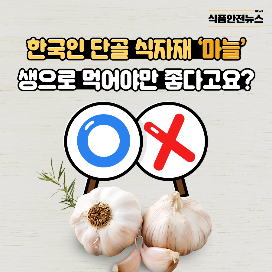 한국인 단골 식자재 '마늘'

생으로 먹어야만 좋다고요?