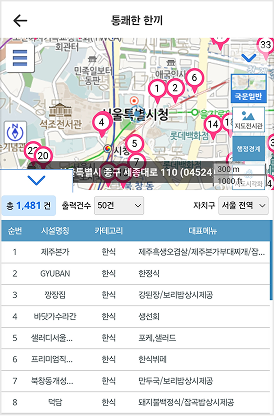 손목닥터9988 내 통쾌한 한끼 코너운영+지도표출 화면 캡쳐 3