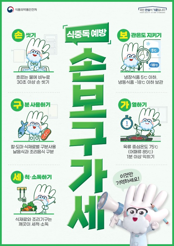 식중독예방 손보고가세 포스터
