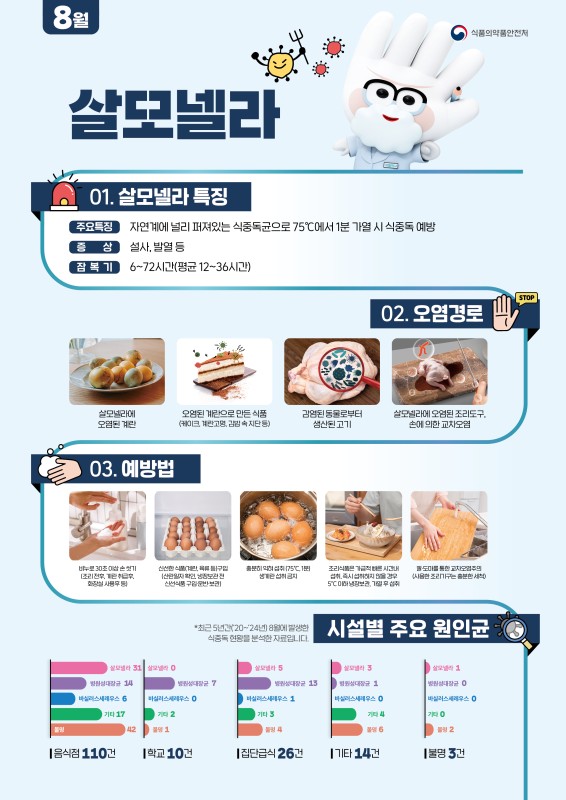 살모넬라 안내 포스터