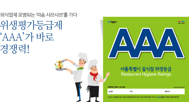 위생평가등급제 AAA가 바로 경쟁력